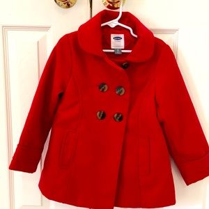 Red Old Navy Pea Coat